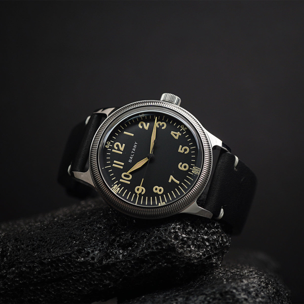 Baltany A11 Retro WWII Military S2031B 38mm Black Dial