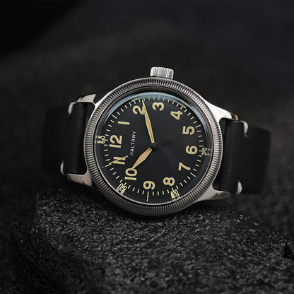 Baltany A11 Retro WWII Military S2031B 38mm Black Dial