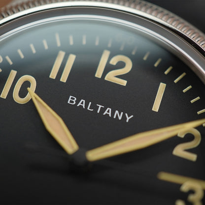 Baltany A11 Retro WWII Military S2031B 38mm Black Dial