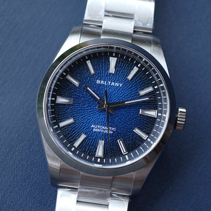 Baltany 3D Smoked Dial S4105 39mm Blue Dial