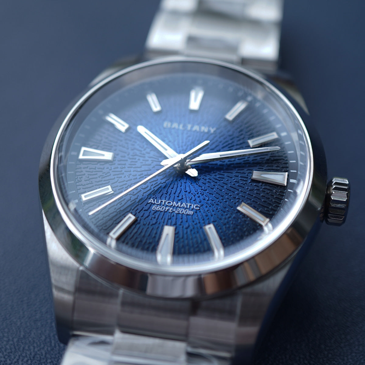 Baltany 3D Smoked Dial S4105 39mm Blue Dial