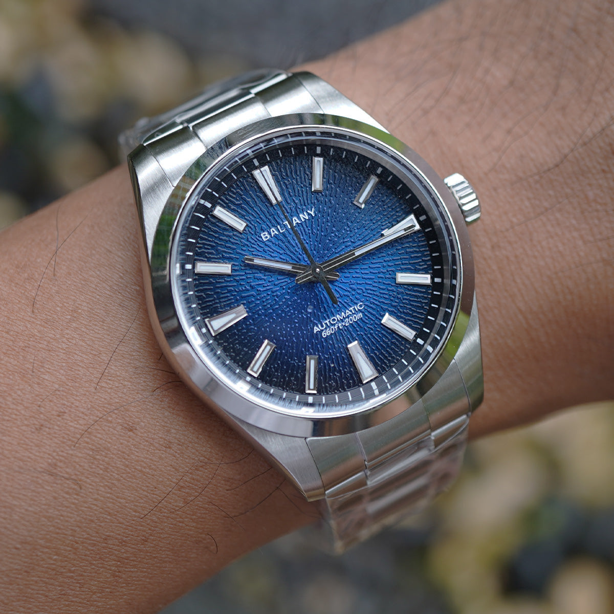 Baltany 3D Smoked Dial S4105 39mm Blue Dial