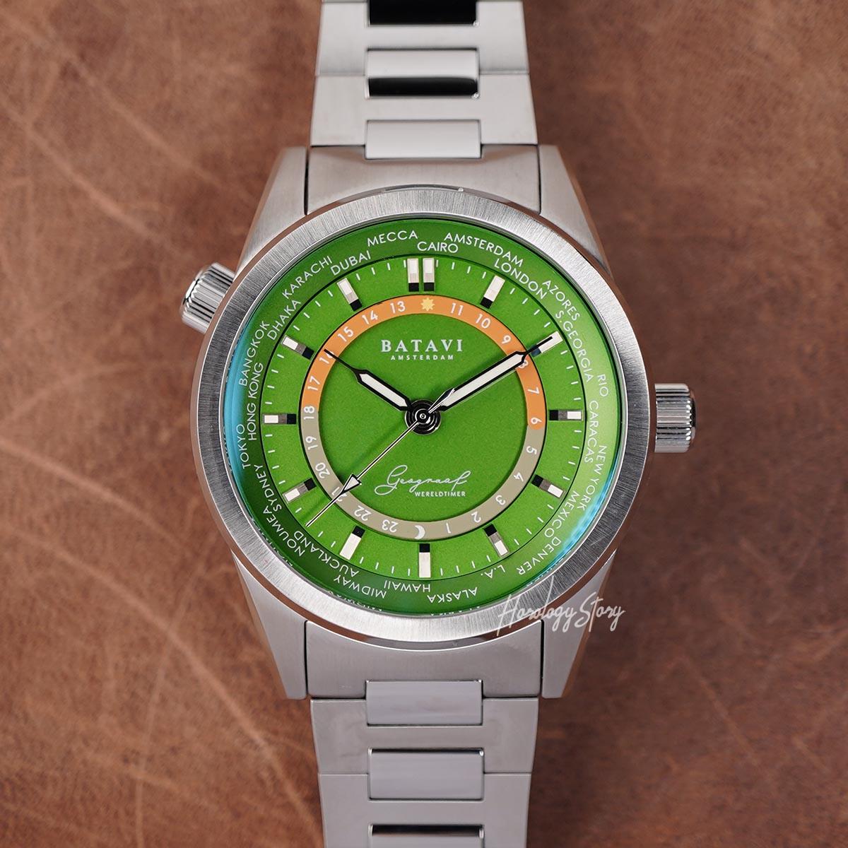 Batavi Geograaf Eire Green Dial