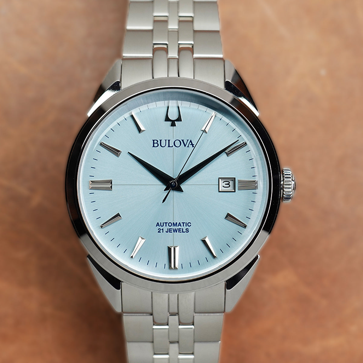 Bulova Sutton Classic BLV 96B423 Aqua Blue Dial