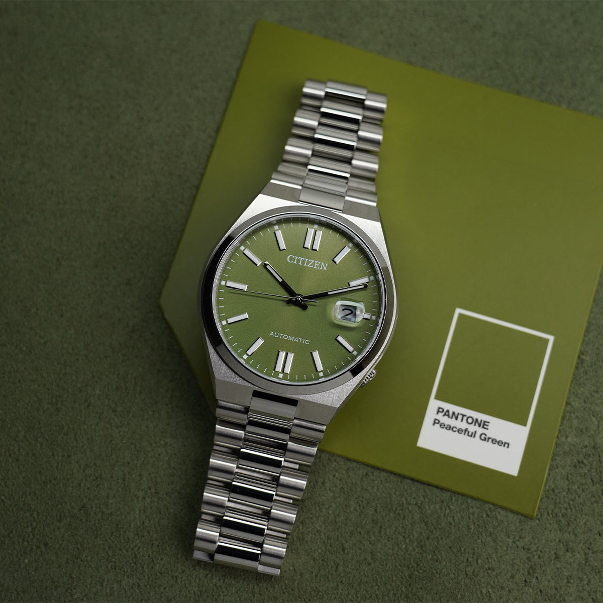 Citizen Tsuyosa NJ0158-89Z X Pantone Peaceful Green Dial