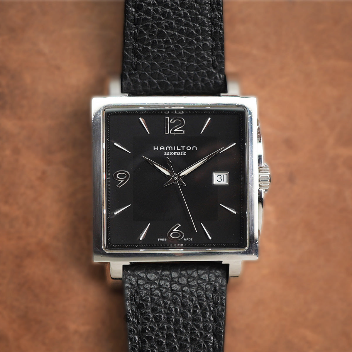 Hamilton JazzMaster H324150 Black Square Rare Vintage