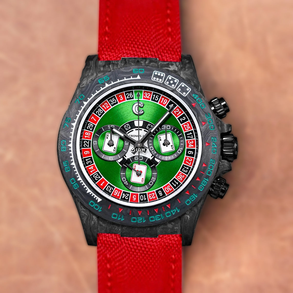 Cronus Art Daytona Emerald Casino NTPT Black Carbon Fiber