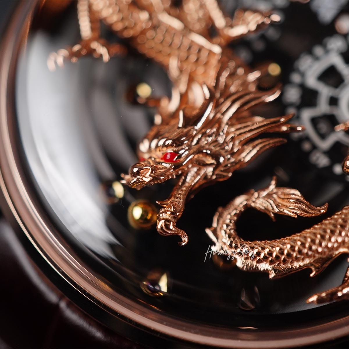 LUCKY HARVEY Rose Gold Dragon Ball Automatic - Horology Story Youtube Store