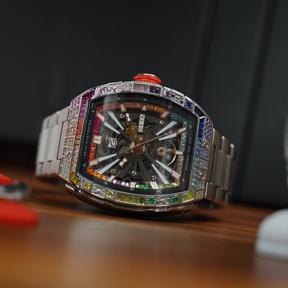 Geya Rainbow Zircon Series Automatic Red G78139