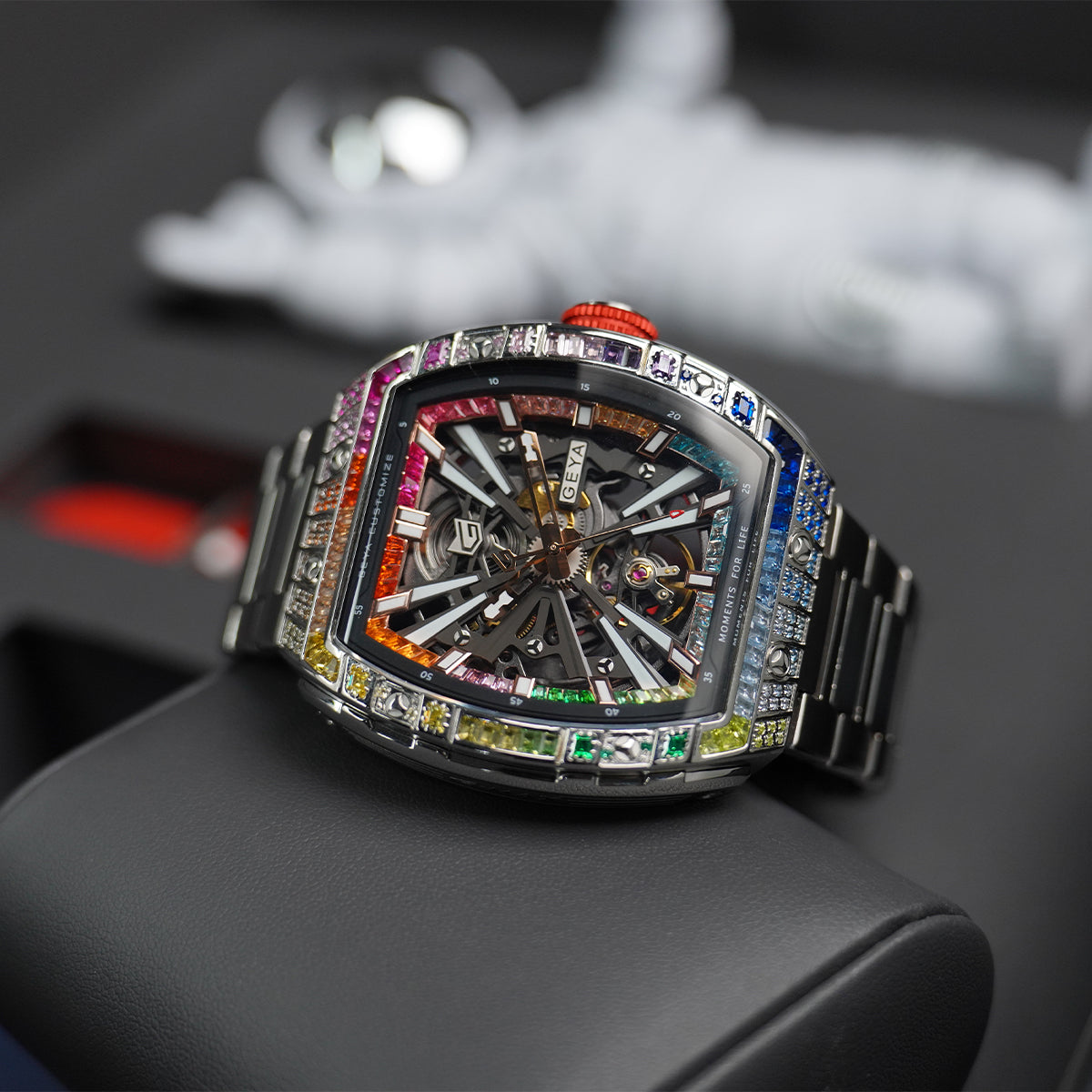 Geya Rainbow Zircon Series Automatic Red G78139