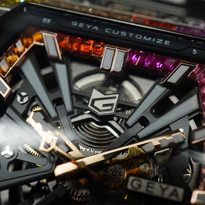 Geya Rainbow Zircon Series Automatic Red G78139