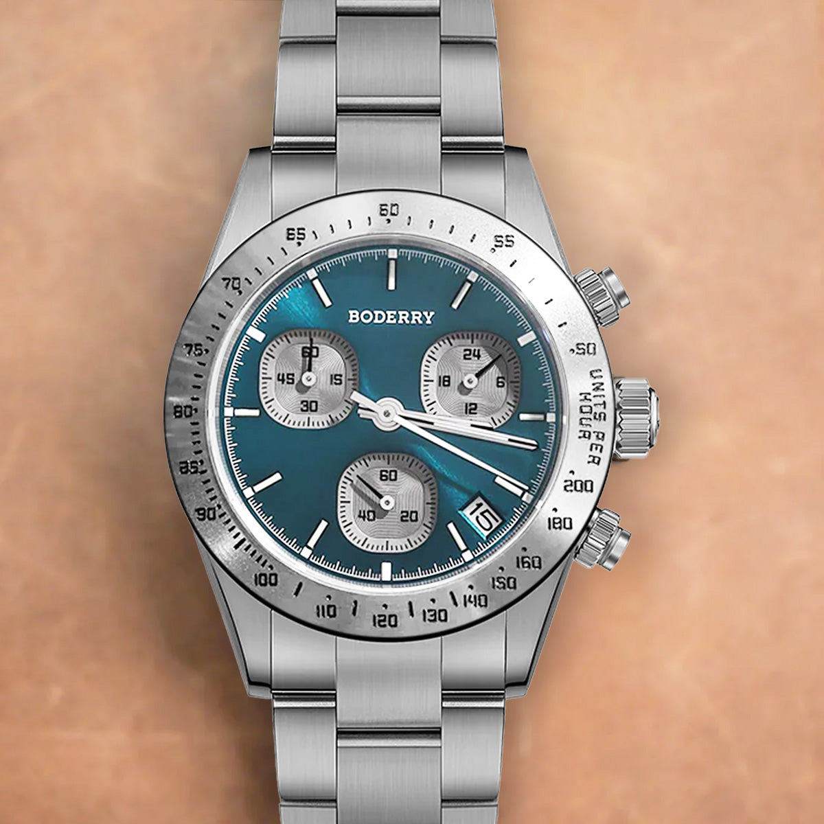 Boderry Goldace BD-Q09-04B Titanium Chronograph Blue Dial