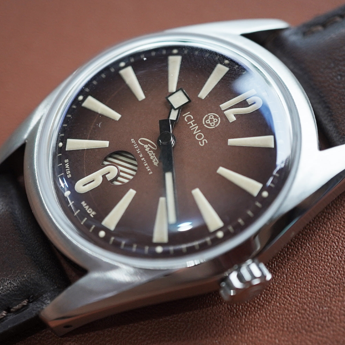 Ichnos Costerio Tobacco On Bracelet & Leather Strap