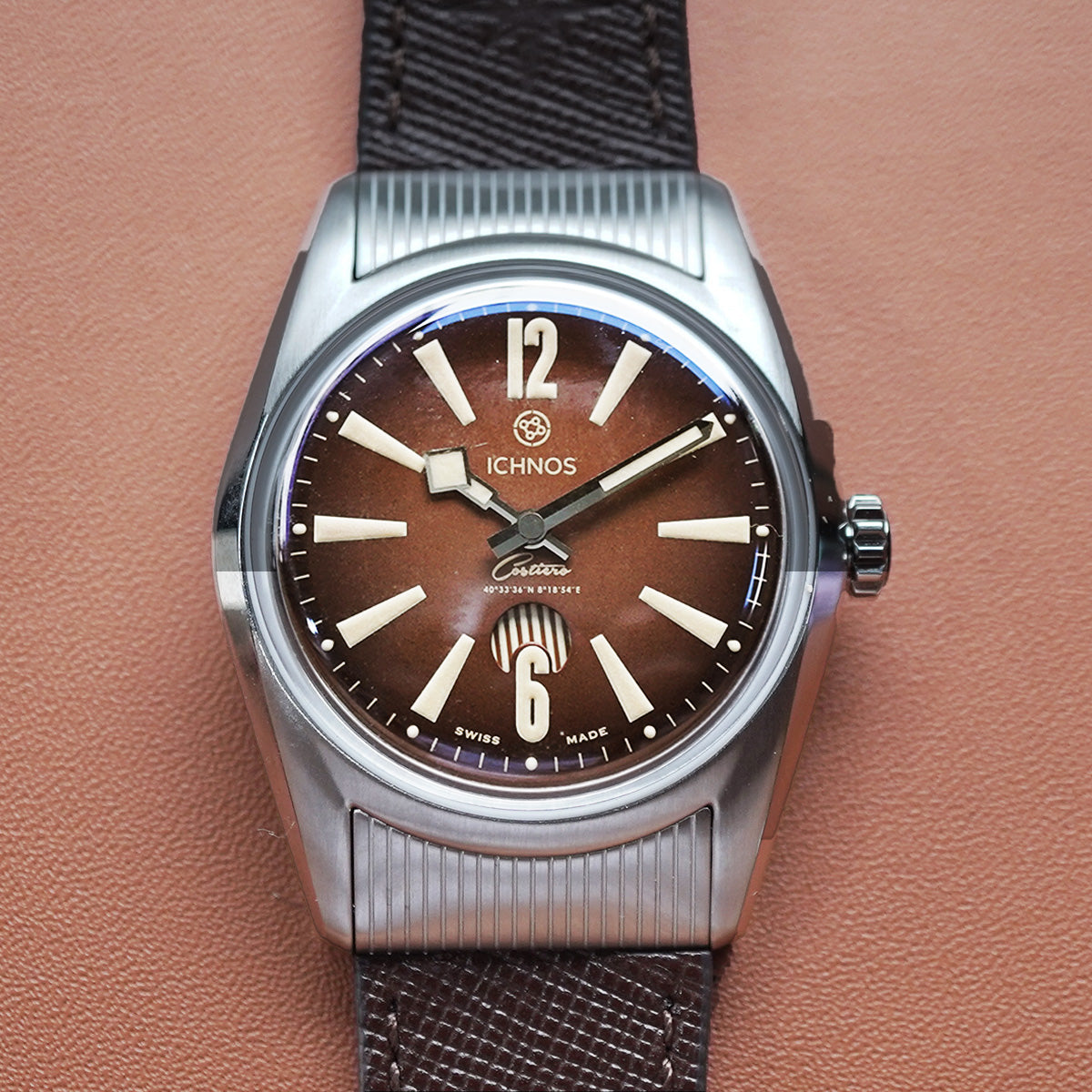 Ichnos Costerio Tobacco On Bracelet & Leather Strap