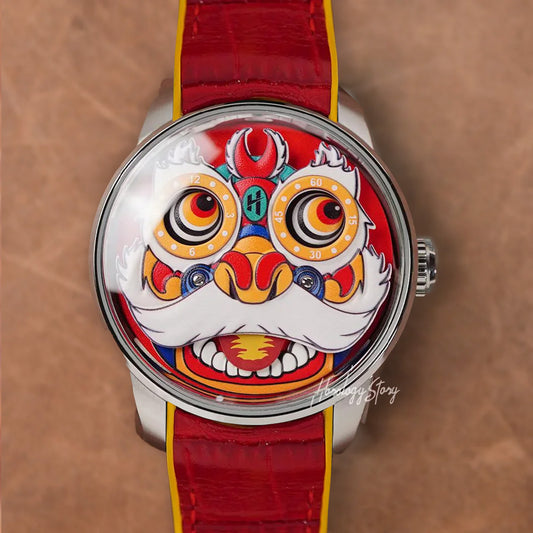 LUCKY HARVEY Red Lion Rolling Eyes Automatic