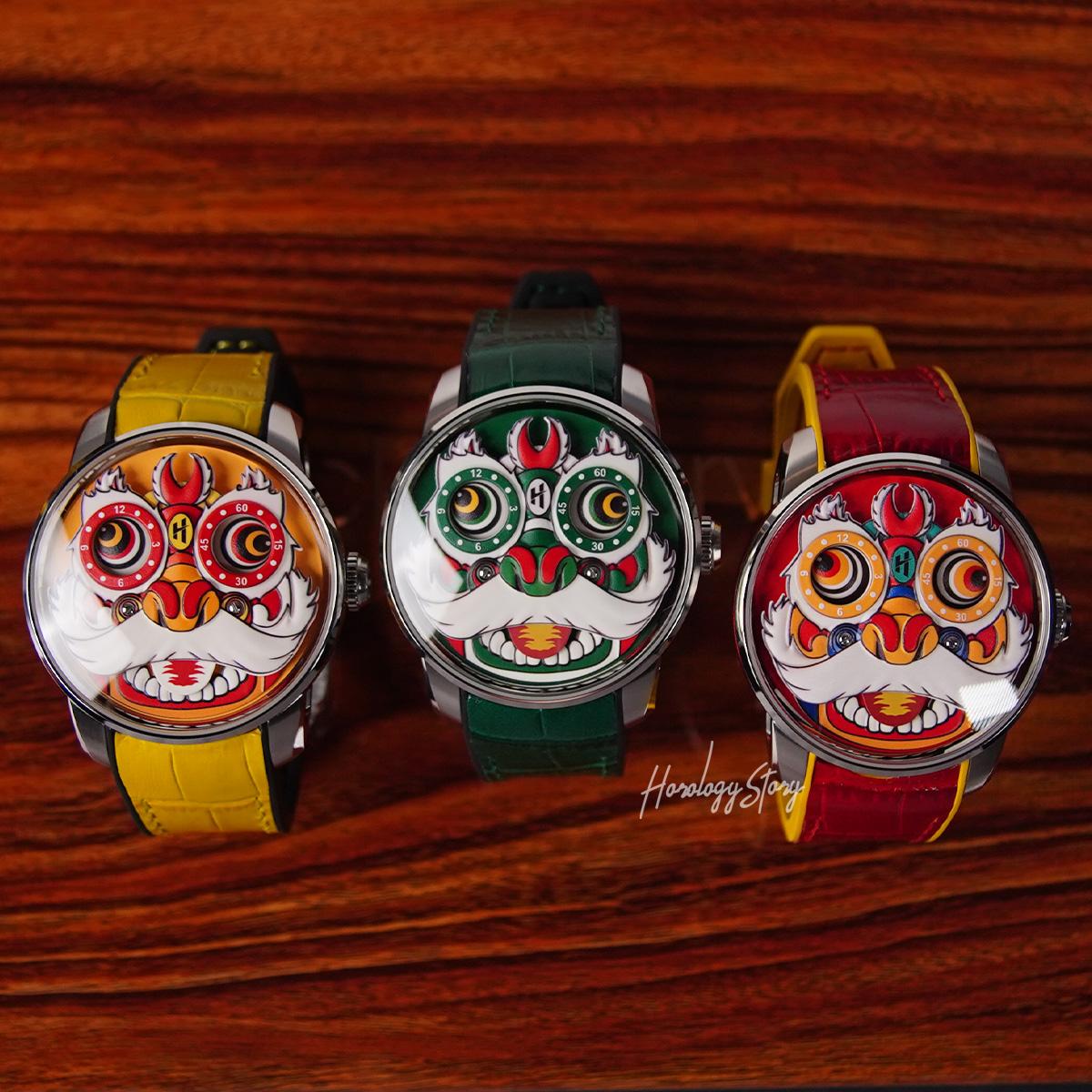 LUCKY HARVEY Red Lion Rolling Eyes Automatic - Horology Story Youtube Store