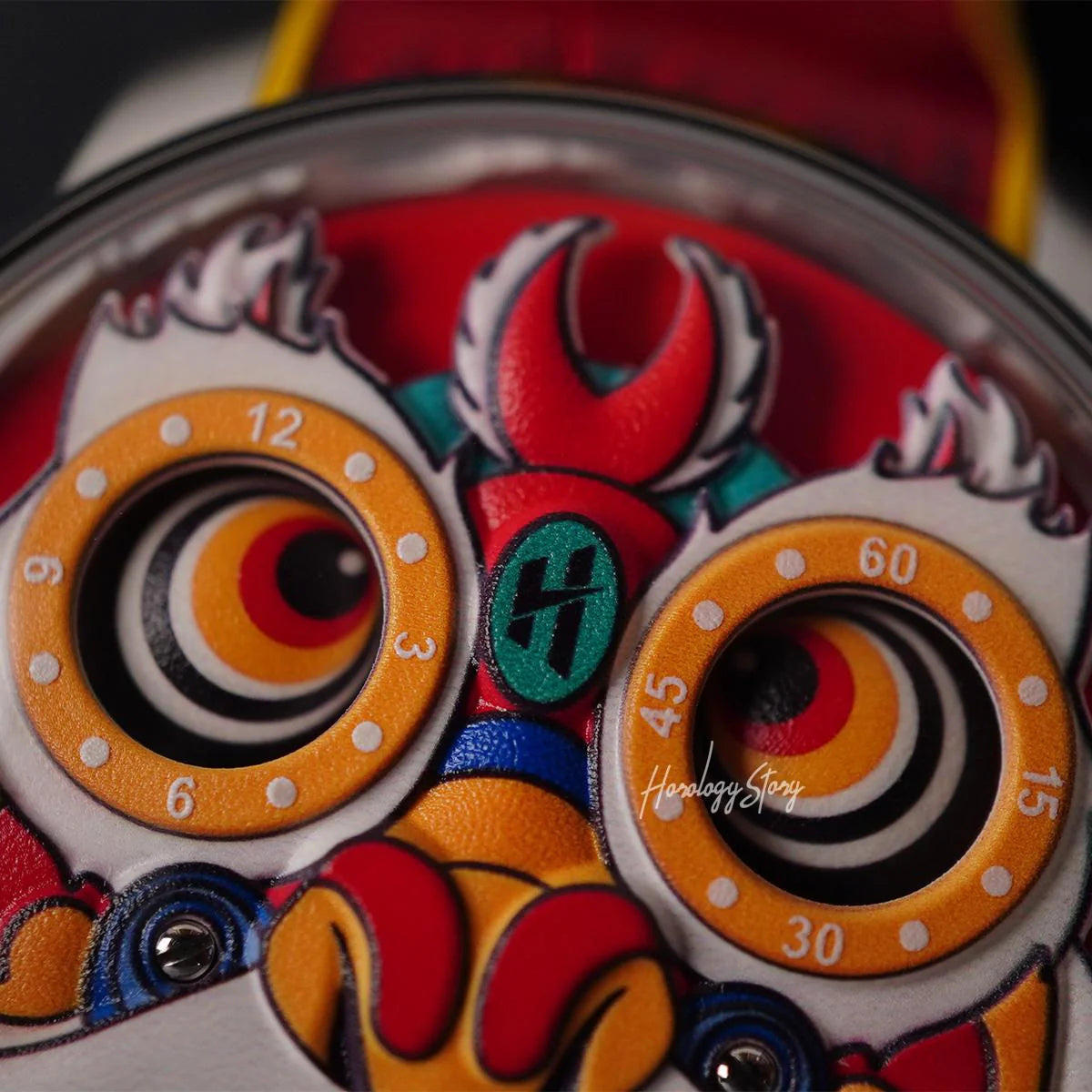 LUCKY HARVEY Red Lion Rolling Eyes Automatic - Horology Story Youtube Store