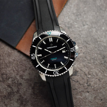 Venezianico Nereide 42mm 4521530 Ceramica Black Enamel Dial