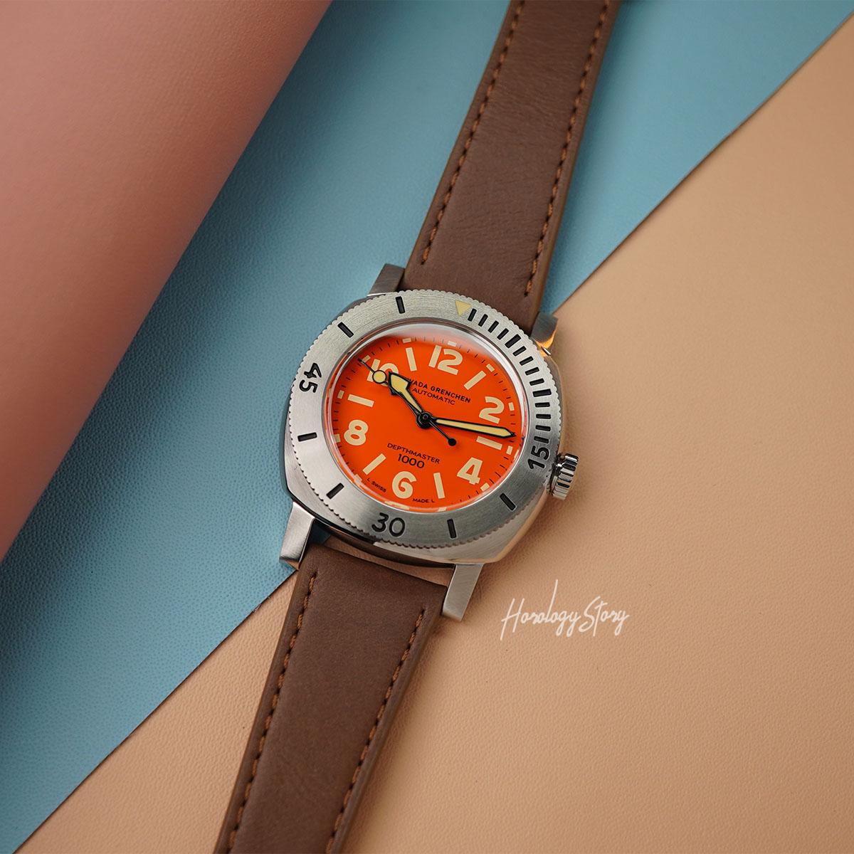 Nivada Grenchen Depthmaster Orange - Horology Story Youtube Store