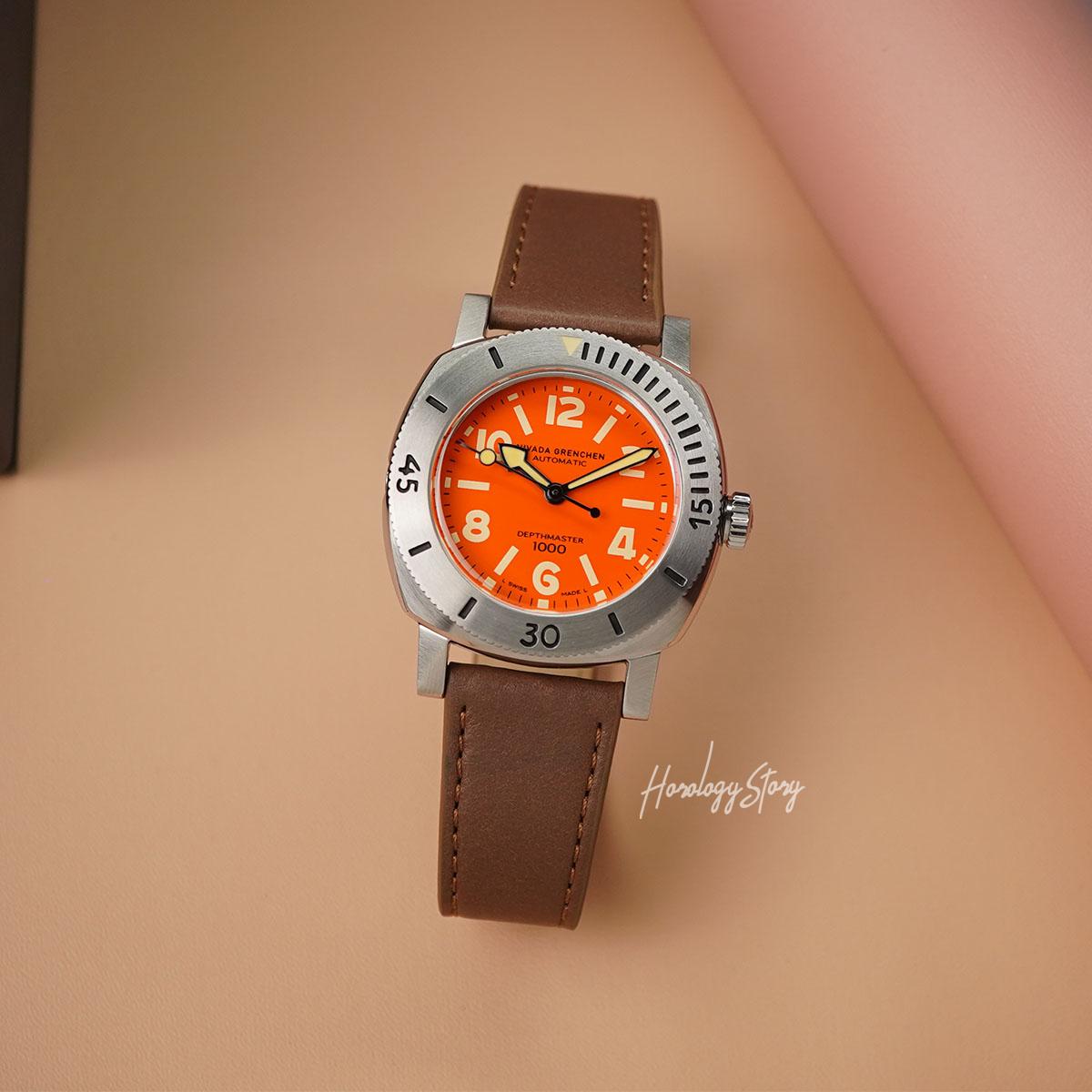 Nivada Grenchen Depthmaster Orange - Horology Story Youtube Store