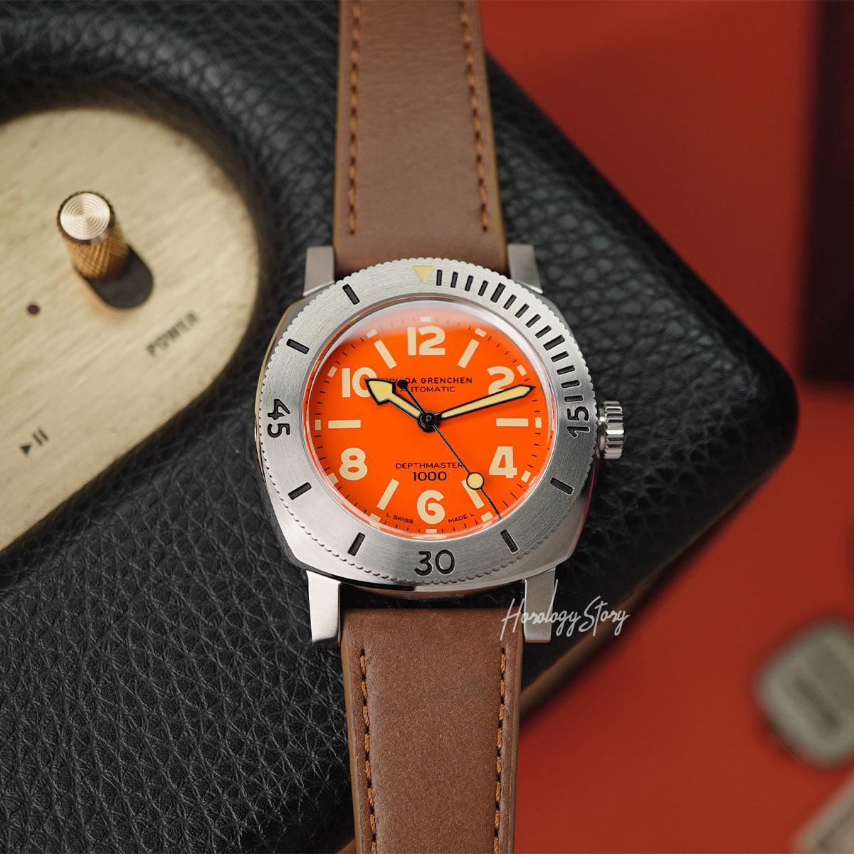 Nivada Grenchen Depthmaster Orange - Horology Story Youtube Store