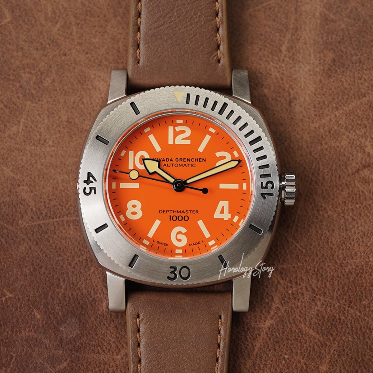 Nivada Grenchen Depthmaster Orange - Horology Story Youtube Store