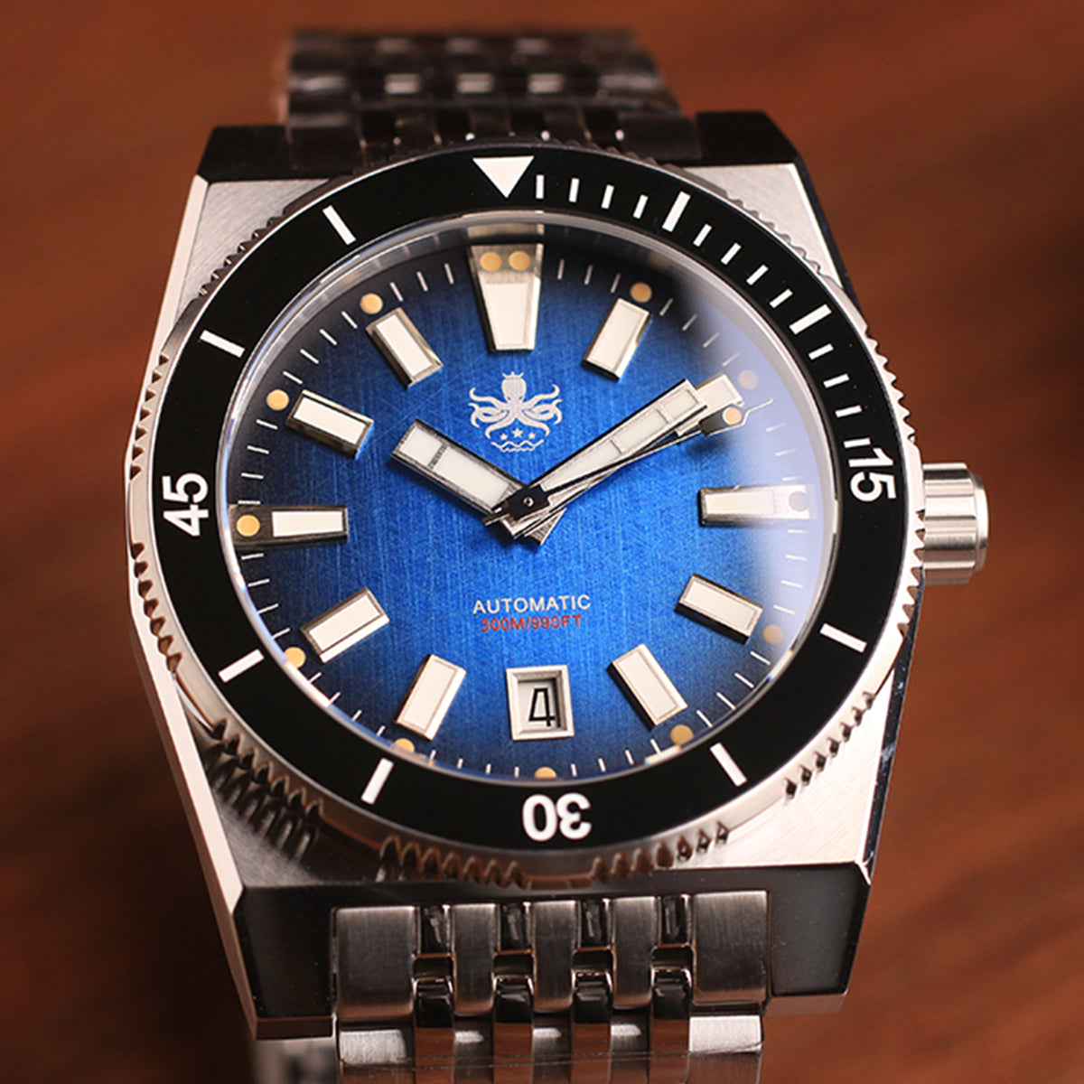 Phoibos Narwhal 300m PY037B Blue Dial