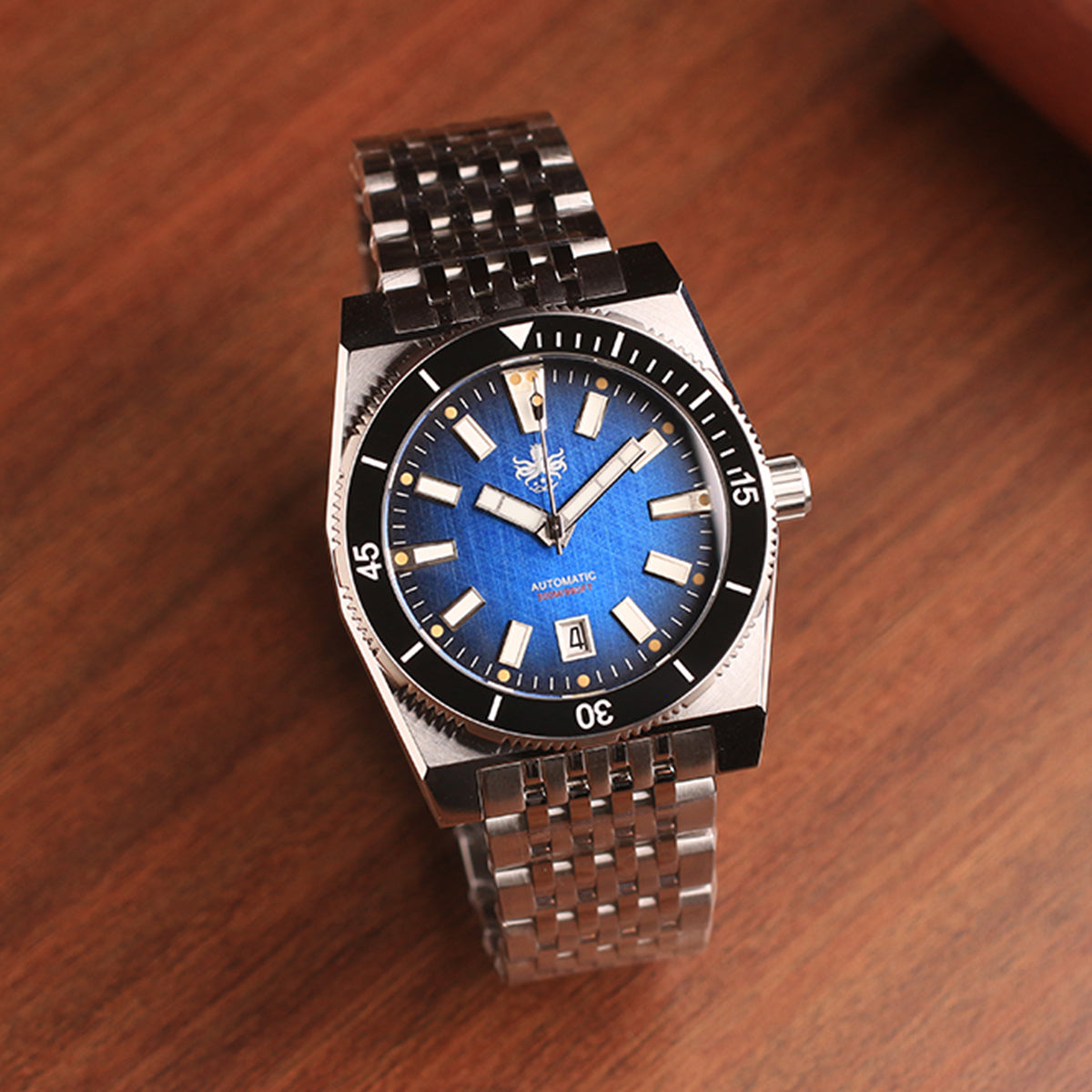 Phoibos Narwhal 300m PY037B Blue Dial