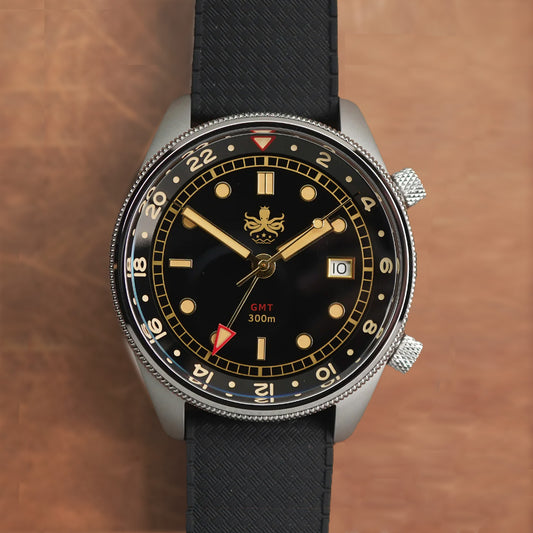 Phoibos Eagle Ray 300m Super Compressor GMT PX023D Black Gold