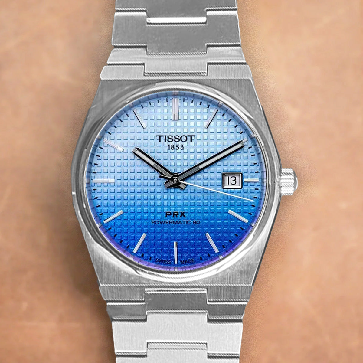 Tissot PRX 40mm T137.407.11.351.01 Powermatic 80 Gradient Ice Blue on Bracelet