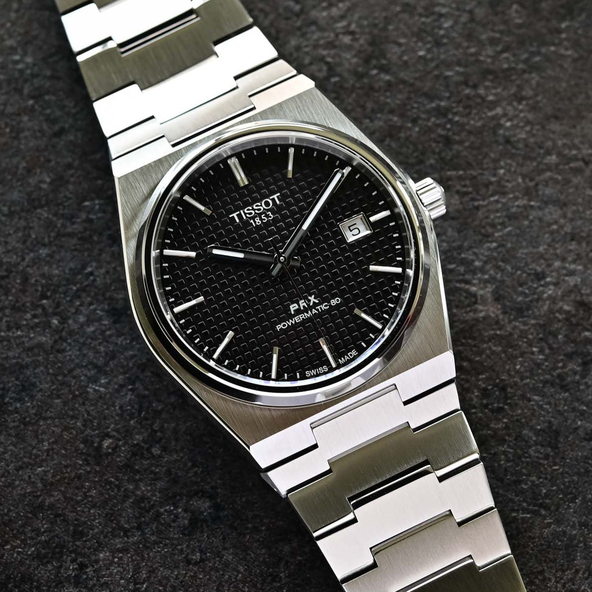 Tissot PRX 40mm T137.407.11.051.00 Powermatic 80 Black Dial on Bracelet