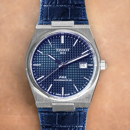 Tissot PRX 40mm T137.407.16.041.00 Powermatic 80 Blue Dial on Leather