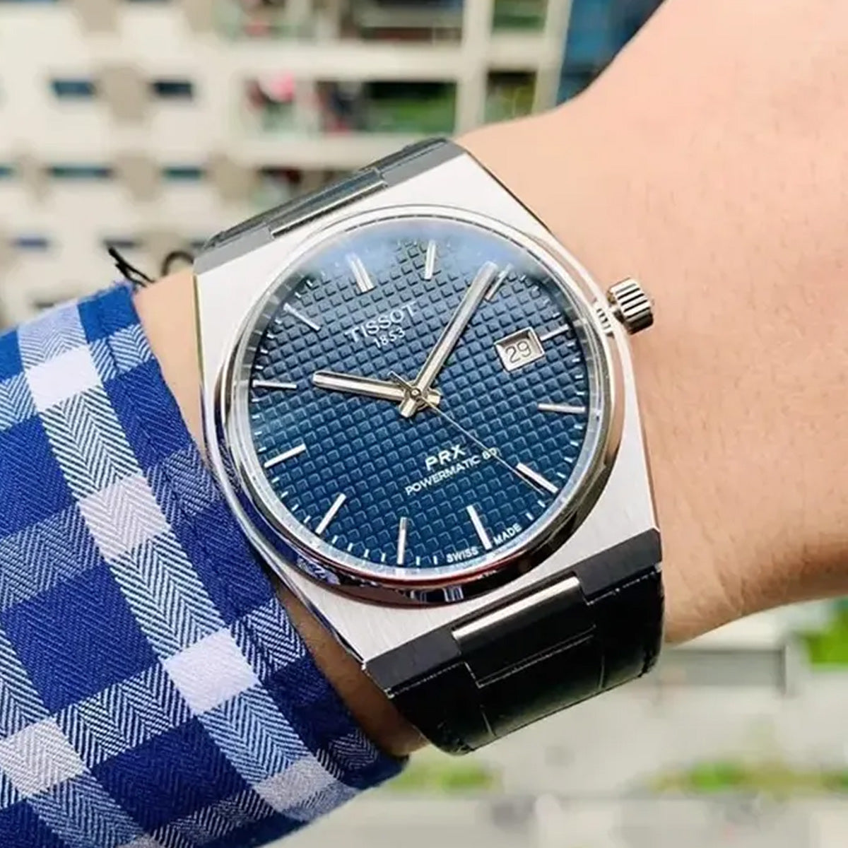 Tissot PRX 40mm T137.407.16.041.00 Powermatic 80 Blue Dial on Leather