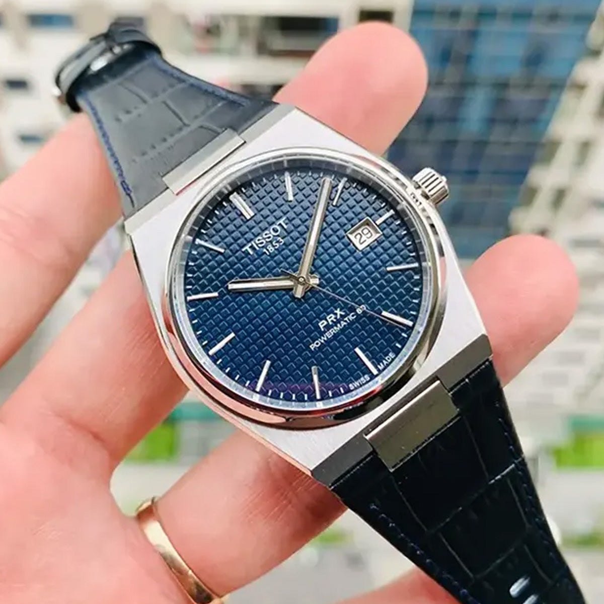 Tissot PRX 40mm T137.407.16.041.00 Powermatic 80 Blue Dial on Leather