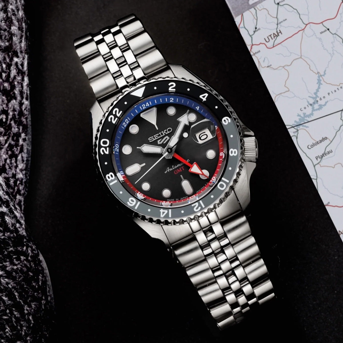 Seiko 5 Sports GMT SSK019K1  Grey USA Exclusive Edition