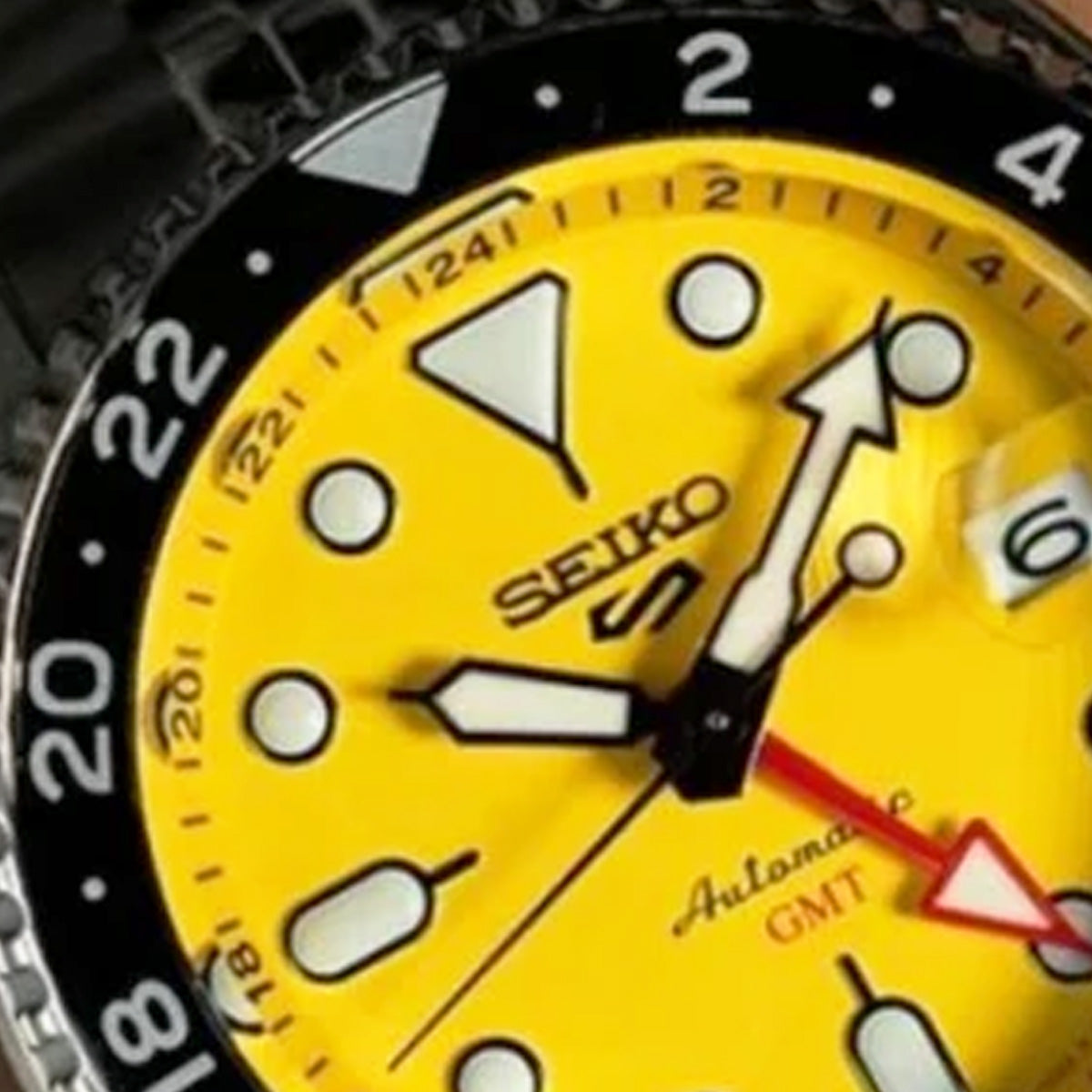 Seiko 5 Sports GMT SSK017K1 Yellow Dial USA Exclusive Edition