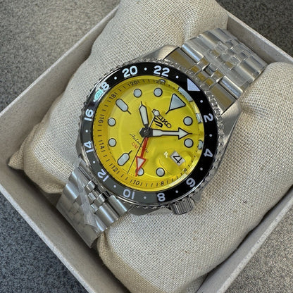 Seiko 5 Sports GMT SSK017K1 Yellow Dial USA Exclusive Edition