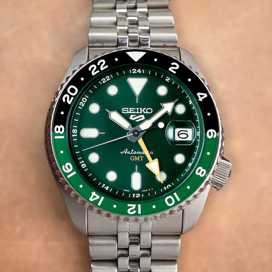 Seiko 5 Sports GMT SSK035K1 Black Green (Sprite)