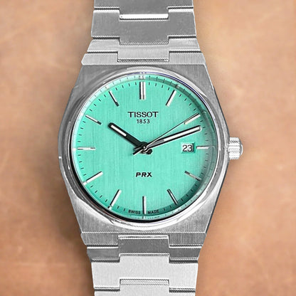 Tissot PRX 40mm T137.410.11.091.01 Quartz Mint Dial on Bracelet