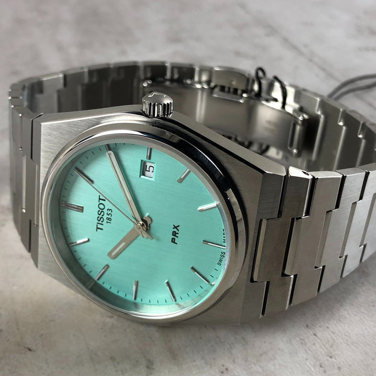 Tissot PRX 40mm T137.410.11.091.01 Quartz Mint Dial on Bracelet