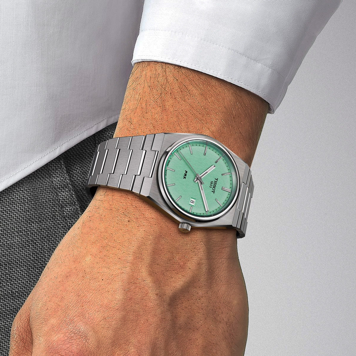 Tissot PRX 40mm T137.410.11.091.01 Quartz Mint Dial on Bracelet