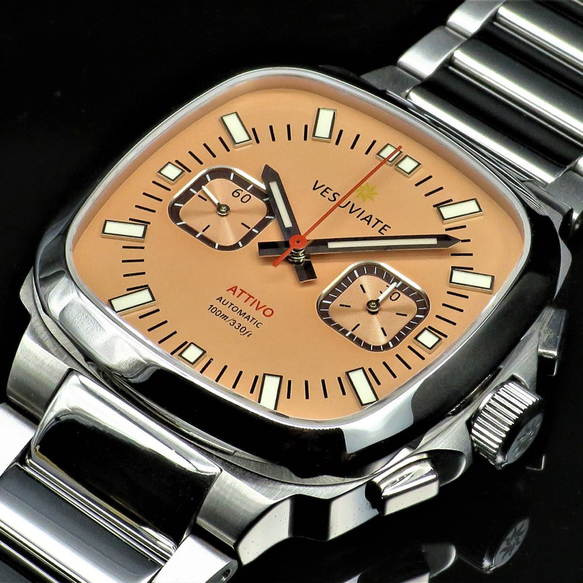 Vesuviate Attivo Chrono 39mm Salmon Dial Automatic