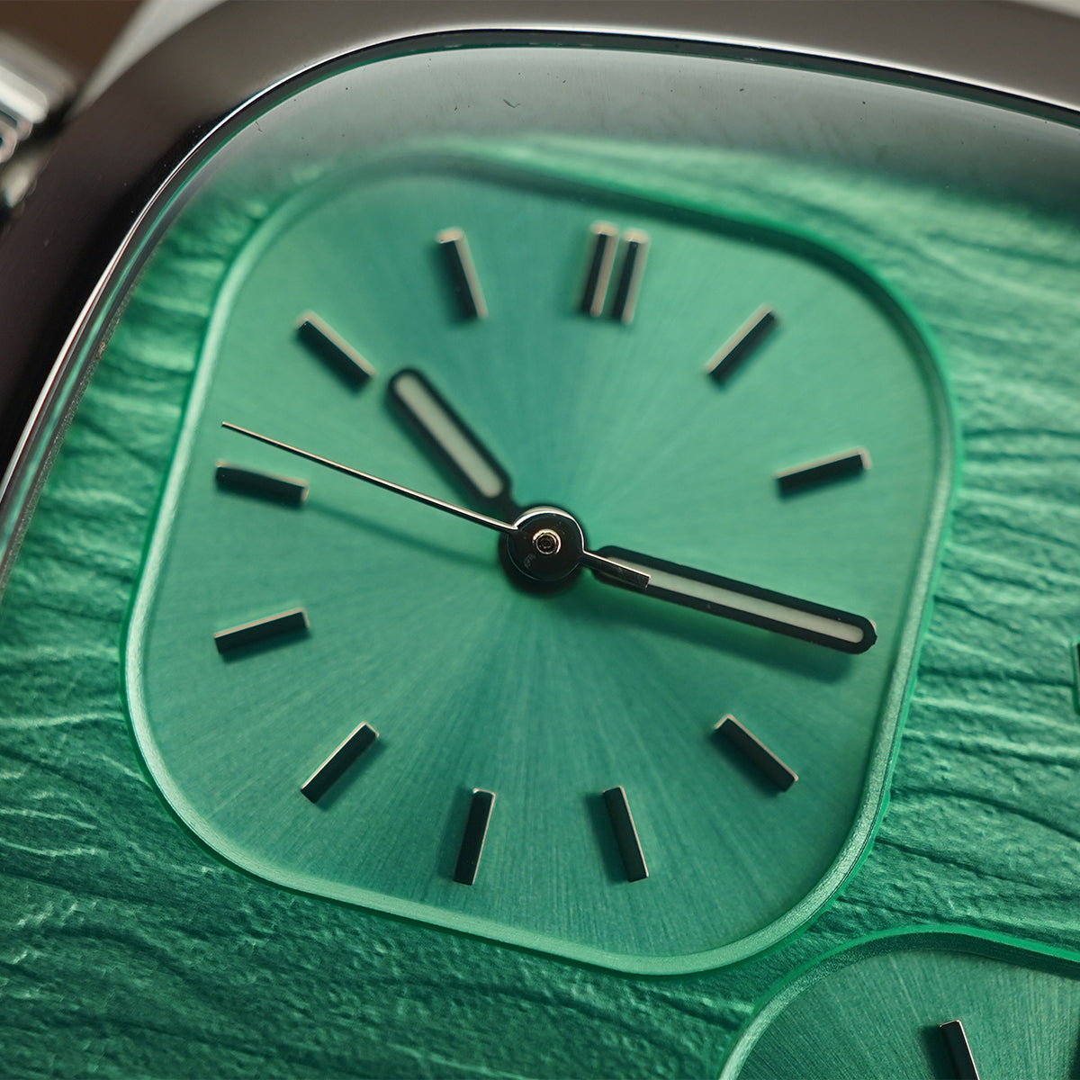 Vesuviate Attivo-Duplex 39mm Cyan Green Dual Dial - Horology Story Youtube Store