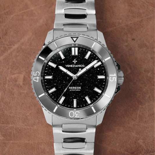 Venezianico Nereide 39mm Avventurina Nera - 3121550C