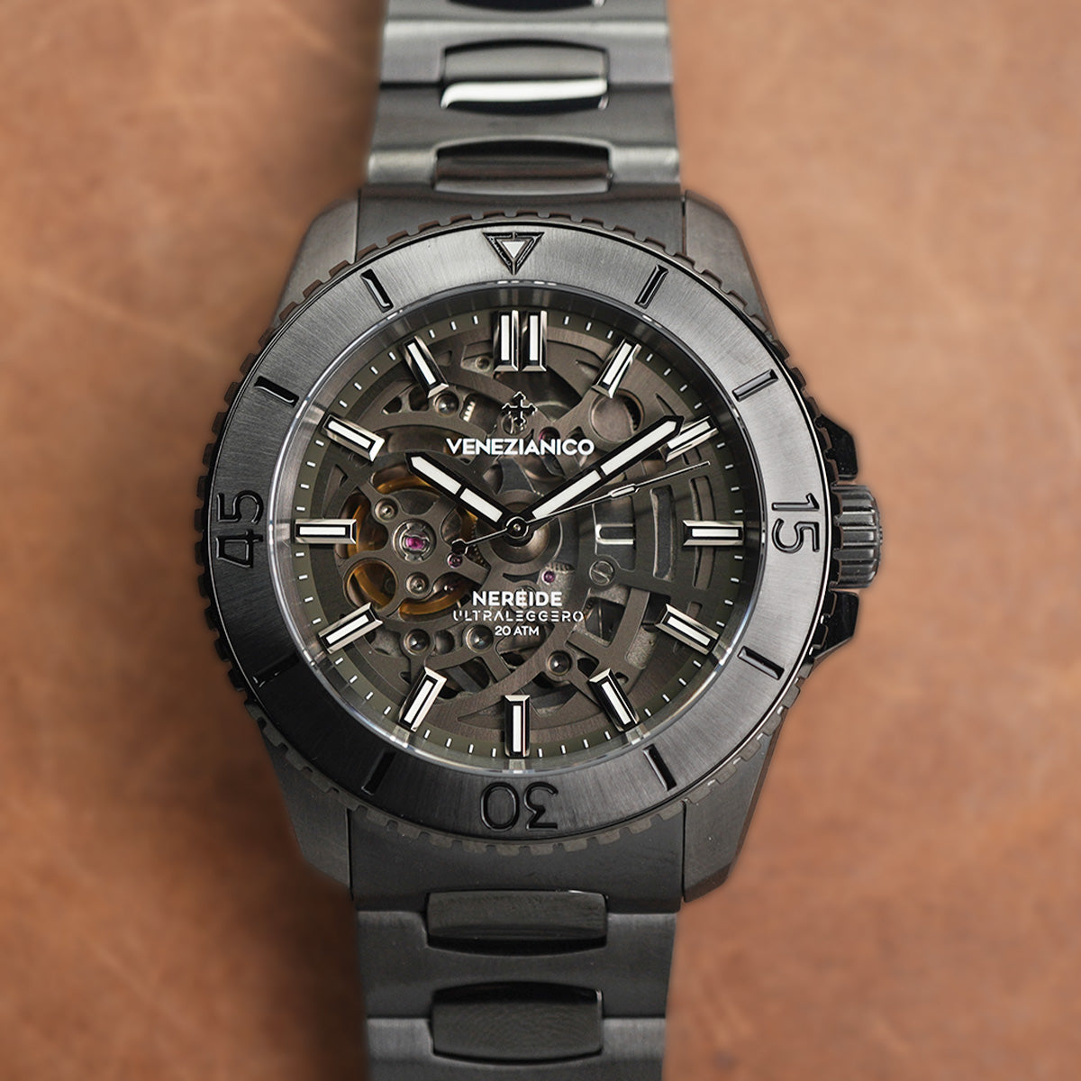 Venezianico Nereide Ultraleggero 42mm 3921509C Black Skeleton