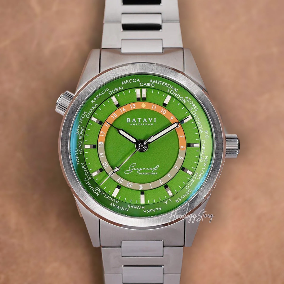 Batavi Geograaf Eire Green Dial