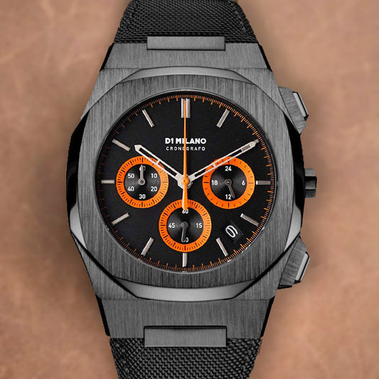 D1 Milano Gear CHNJ01 Chronograph Gun Metal