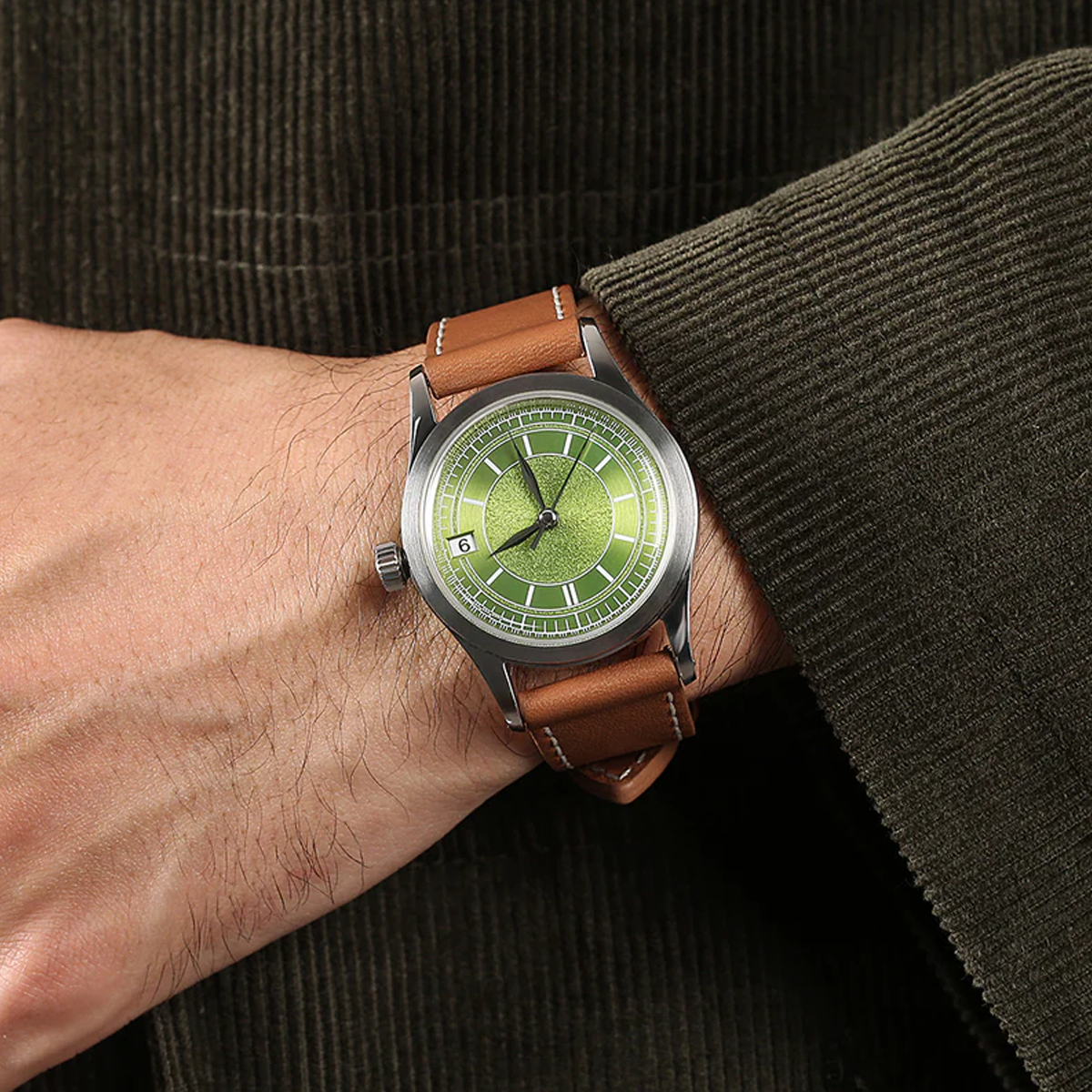 Boderry HOU BD-A13-02 Stainless Steel 80 Hours Power Reserve Green