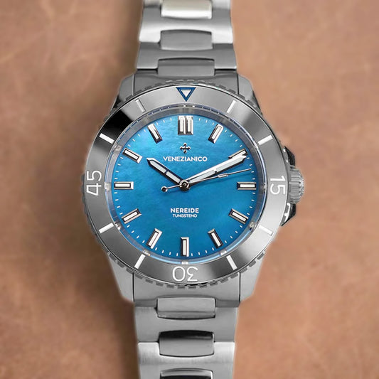 Venezianico Nereide 39mm Tungsteno 3121541C Blue MOP Dial